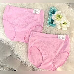 Pink High-Waisted Full Briefs Ellen Tracy Sz M and Sz L Bundle NEW!